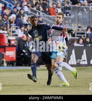 CHESTER, PA, USA - FEBRUARY 24, 2024 - MLS Match between Philadelphia Union & Chicago Fire FC (Photo by Paul J. Froggatt/FamousPixs/Alamy Stock Photo) Stock Photo