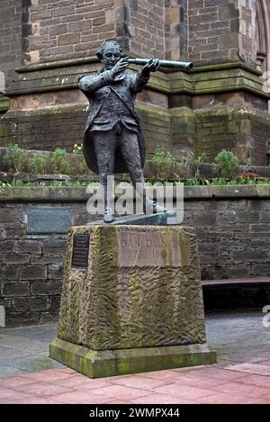 Statue of Adam Duncan (1731-1804), the British admiral who defeated the Dutch fleet at the Battle of Camperdown on 11 October 1797. Stock Photo