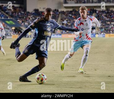 CHESTER, PA, USA - FEBRUARY 24, 2024 - MLS Match between Philadelphia Union & Chicago Fire FC (Photo by Paul J. Froggatt/FamousPixs/Alamy Stock Photo) Stock Photo