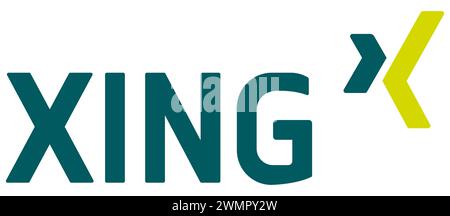 Xing logo. Professional network service. Editorial illustration isolated on white background Stock Vector