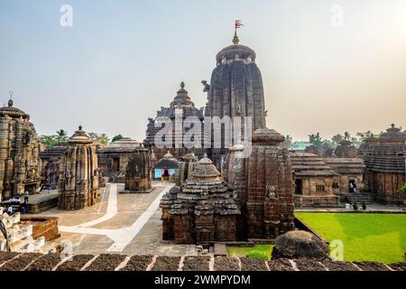 Hindu temples in Bhubaneswar capital of  the Indian state of Orissa / Odisha Stock Photo