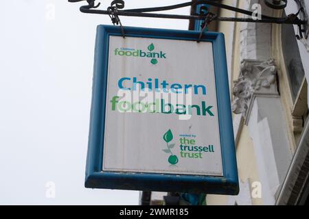 Chesham, UK. 24th February, 2024. The Chiltern Foodbank in Chesham, Buckinghamshire part of the Trussell Trust. The number of people using foodbanks continues to grow. Credit: Maureen McLean/Alamy Stock Photo