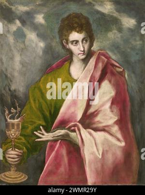 El Greco - San Juan Evangelista (1605c.) Stock Photo