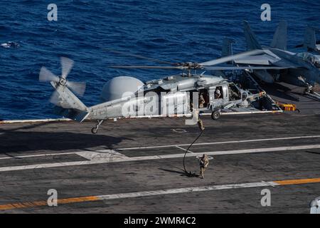 TR EOD Fast Rope Exercise, the Philippine Sea on Feb. 22, 2024.. Photo ...