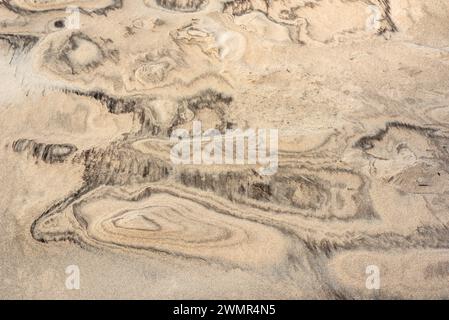 Texture of sand on the beach in the end of winter Stock Photo