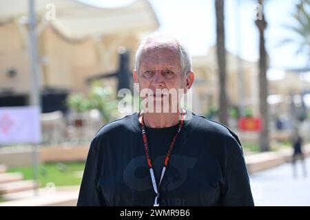Sakhir, Bahrain. 22nd Feb, 2024. BAHRAIN, Sakhir, February 22: Dr. Helmut Marko, Consultant to Red Bull during day two of F1 Testing at Bahrain International Circuit on February 22, 2024 in Bahrain, Formula 1 pre season tests, picture & copyright Jerry ANDRE/ATP images (ANDRE Jerry/ATP/SPP) Credit: SPP Sport Press Photo. /Alamy Live News Stock Photo