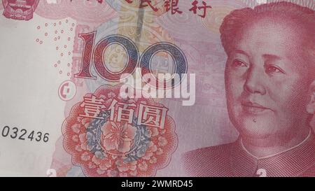 Renminbi, One Hundred Yuan Banknote. Stock Photo