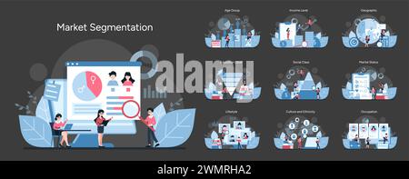 Occupation Segmentation analysis. A detailed vector representation of ...
