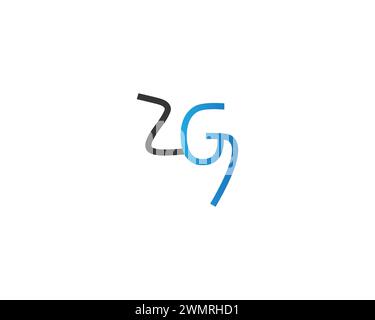 creative letter ZG logo design vector template Stock Vector