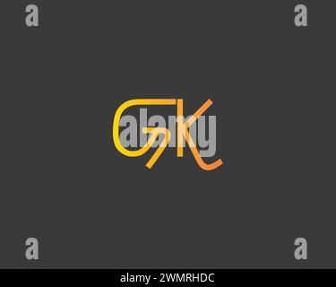 creative letter GK logo design vector template Stock Vector