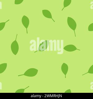 Oregano herb seamless pattern. Green background. Stock Vector