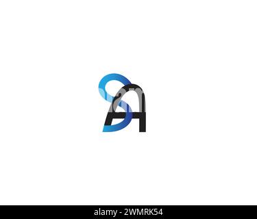creative letter SA or AS logo design vector template Stock Vector