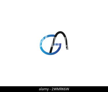 creative letter GA logo design vector template Stock Vector