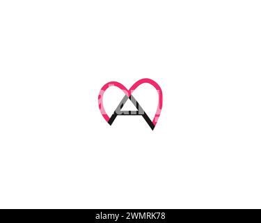 creative letter MA or AM logo design vector template Stock Vector