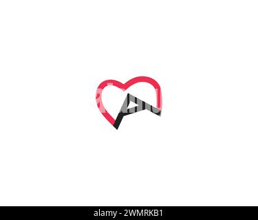 creative letter MA or AM logo design vector template Stock Vector