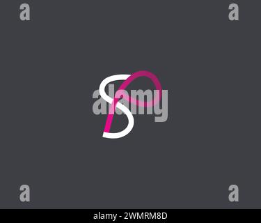 creative letter SP or PS logo design vector template Stock Vector