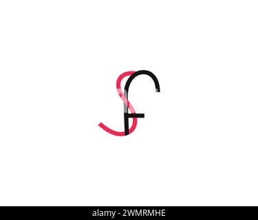 creative letter SF logo design vector template Stock Vector