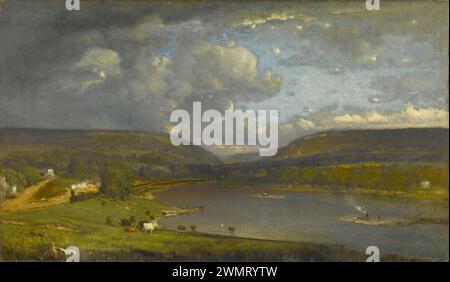 On the Delaware River, George Inness, American, 1825-1894, Oil on ...