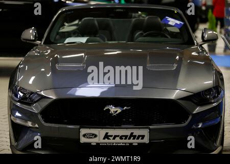 Giessen, Germany. 25th Feb, 2024. Ford Mustang seen during automobile Exhibition in Giessen Hessenhallen. (Credit Image: © Mohammad Javad Abjoushak/SOPA Images via ZUMA Press Wire) EDITORIAL USAGE ONLY! Not for Commercial USAGE! Stock Photo