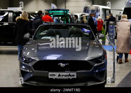 Giessen, Germany. 25th Feb, 2024. Ford Mustang seen during automobile Exhibition in Giessen Hessenhallen. (Credit Image: © Mohammad Javad Abjoushak/SOPA Images via ZUMA Press Wire) EDITORIAL USAGE ONLY! Not for Commercial USAGE! Stock Photo