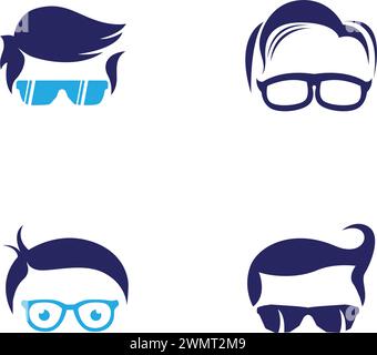 Geek Logo template vector illustration design Stock Vector