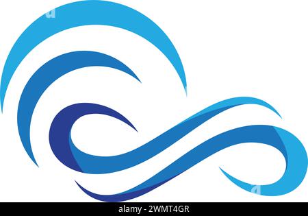 Water wave Logo Template vector illustration design Stock Vector