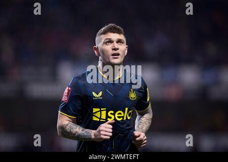 Blackburn, UK. 28th Feb, 2024. Blackburn, England, Feb 28th 2024 Kieran Trippier of Newcastle United during the FA Cup football match between Blackburn Rovers and Newcastle United at Elwood Park in Blackburn, England. (Richard Callis/SPP) Credit: SPP Sport Press Photo. /Alamy Live News Stock Photo