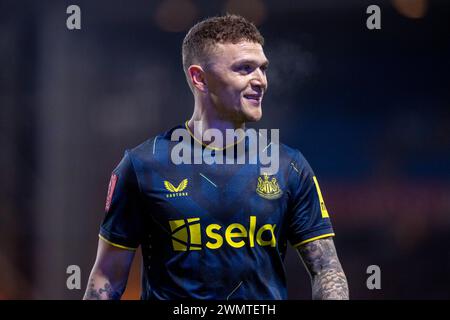 Blackburn, UK. 28th Feb, 2024. Blackburn, England, Feb 28th 2024 Kieran Trippier of Newcastle United during the FA Cup football match between Blackburn Rovers and Newcastle United at Elwood Park in Blackburn, England. (Richard Callis/SPP) Credit: SPP Sport Press Photo. /Alamy Live News Stock Photo