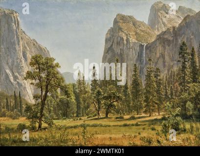Bierstadt Albert - Bridal Veil Falls, Yosemite Valley, California (1871 73) Stock Photo
