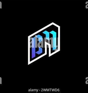 CM initial gradient blue gaming concept ideas for esport team, twitch and streamer Stock Vector