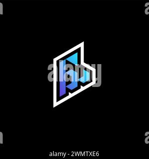 GL initial gradient blue gaming concept ideas for esport team, twitch and streamer Stock Vector