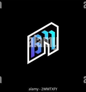 GM initial gradient blue gaming concept ideas for esport team, twitch and streamer Stock Vector