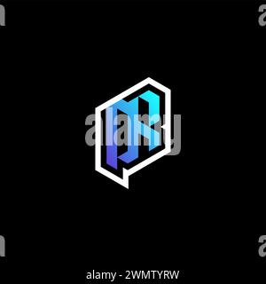 OR initial gradient blue gaming concept ideas for esport team, twitch and streamer Stock Vector