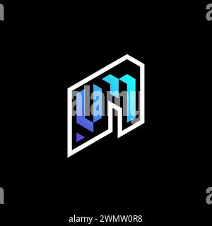 VM initial gradient blue gaming concept ideas for esport team, twitch and streamer Stock Vector