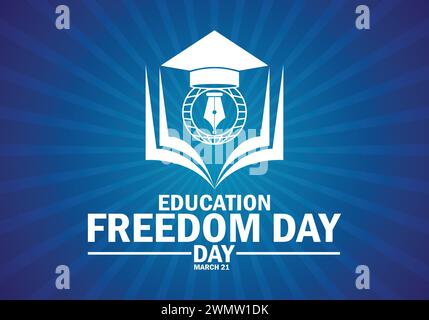 Education Freedom Day. Holiday concept. Template for background, banner, card, poster with text inscription Stock Vector