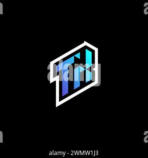 TX initial gradient blue gaming concept ideas for esport team, twitch and streamer Stock Vector
