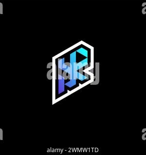 YZ initial gradient blue gaming concept ideas for esport team, twitch and streamer Stock Vector