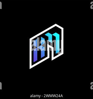XM initial gradient blue gaming concept ideas for esport team, twitch and streamer Stock Vector