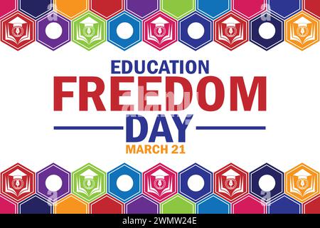 Education Freedom Day wallpaper with typography. Education Freedom Day, background Stock Vector