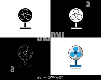art illustration design of fan electric Stock Vector