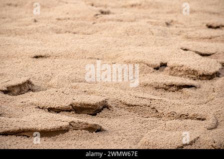 Brown sand in relief created by the wind Stock Photo