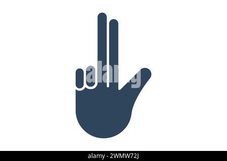 no sign language. negative No sign in with diverse hands, symbolizing disagreement. solid icon style. element illustration Stock Vector