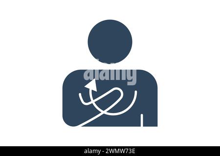 sorry sign language. Apologetic Sorry sign in with diverse hands, expressing regret. solid icon style. element illustration Stock Vector