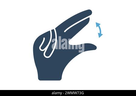 no sign language. negative No sign in with diverse hands, symbolizing disagreement. solid icon style. element illustration Stock Vector