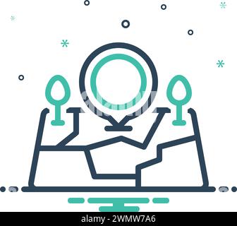 Icon for acre,dimension Stock Vector