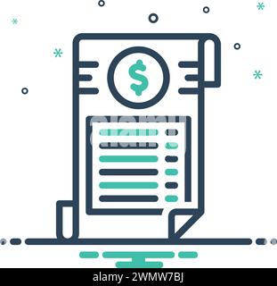 Icon for invoice,waybill Stock Vector