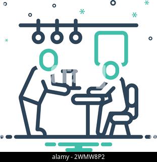 Icon for serve,attend Stock Vector