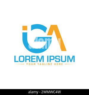 IGA Logo Design Stock Vector