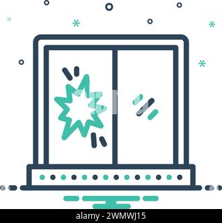 Icon for broken,split Stock Vector
