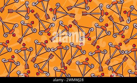 Art illustration icon logo valentine day symbol love romance february design colorful of archery heart background pattern Stock Vector